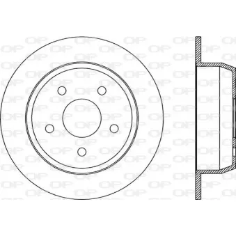 Jeu de 2 disques de frein arrière OPEN PARTS BDR1862.10