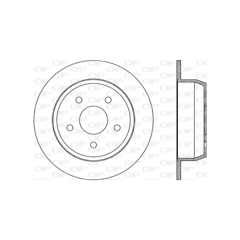 Jeu de 2 disques de frein arrière OPEN PARTS BDR1862.10