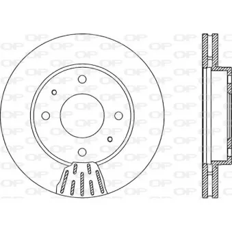 Jeu de 2 disques de frein avant OPEN PARTS