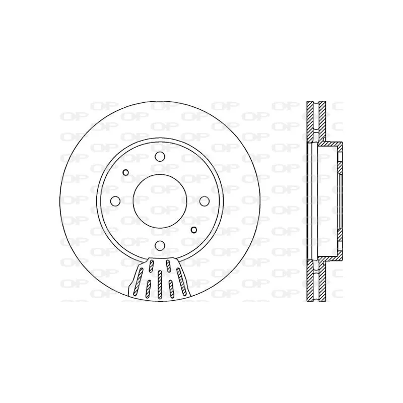 Jeu de 2 disques de frein avant OPEN PARTS BDR1872.20