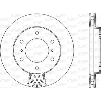 Jeu de 2 disques de frein avant OPEN PARTS BDR1873.20