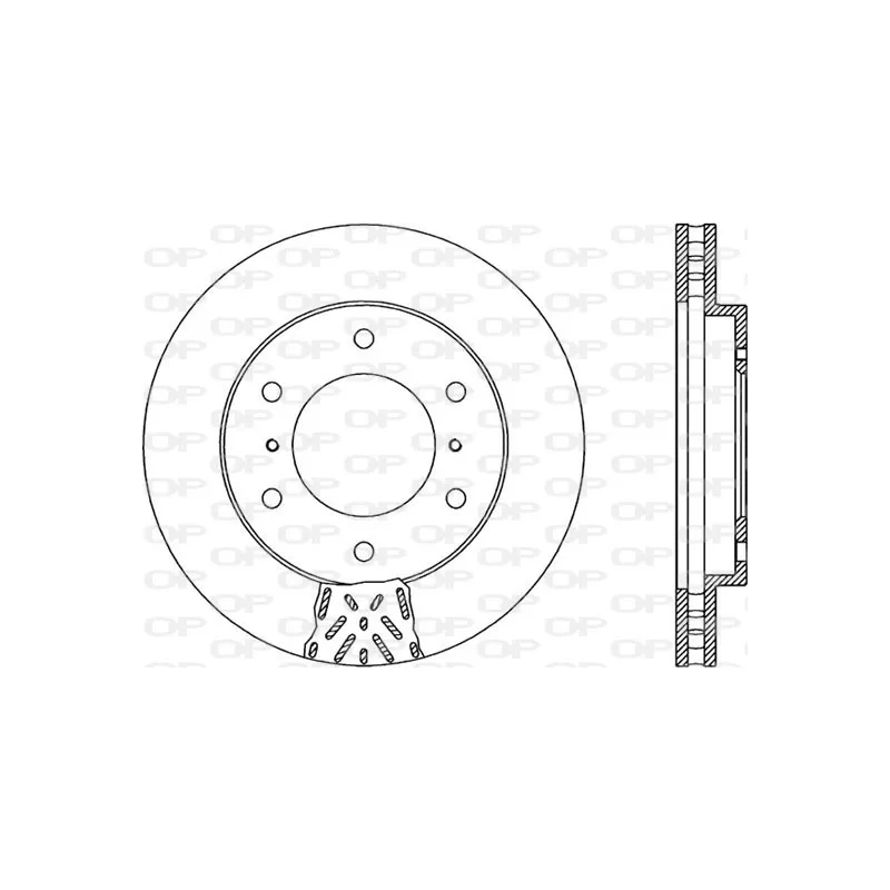 Jeu de 2 disques de frein avant OPEN PARTS BDR1873.20