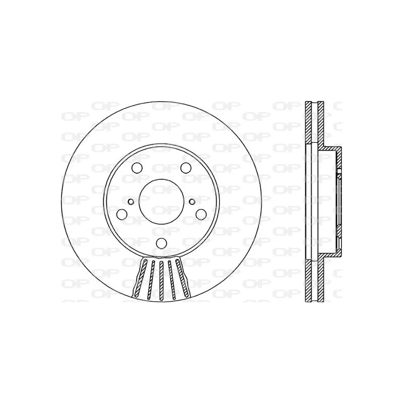Jeu de 2 disques de frein avant OPEN PARTS BDR1875.20