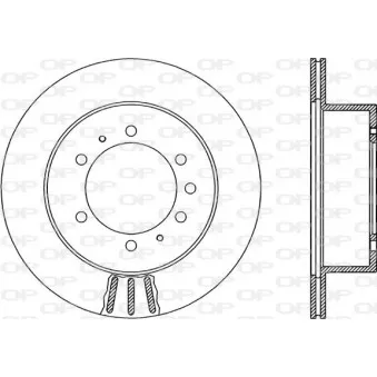 Jeu de 2 disques de frein arrière OPEN PARTS BDR1884.20