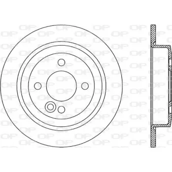 Jeu de 2 disques de frein arrière OPEN PARTS BDR1889.10