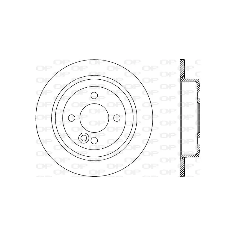 Jeu de 2 disques de frein arrière OPEN PARTS BDR1889.10