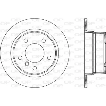Jeu de 2 disques de frein arrière OPEN PARTS BDR1890.10