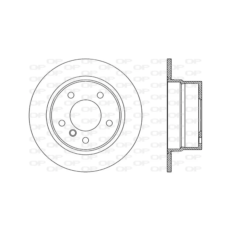 Jeu de 2 disques de frein arrière OPEN PARTS BDR1890.10