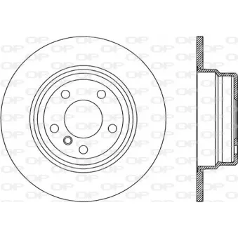 Jeu de 2 disques de frein arrière OPEN PARTS BDR1891.10