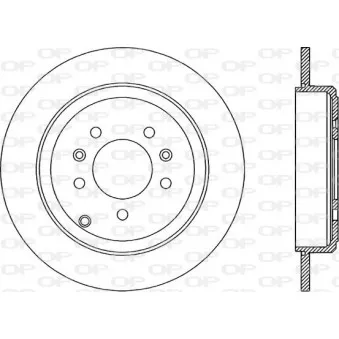 Jeu de 2 disques de frein arrière OPEN PARTS BDR1892.10