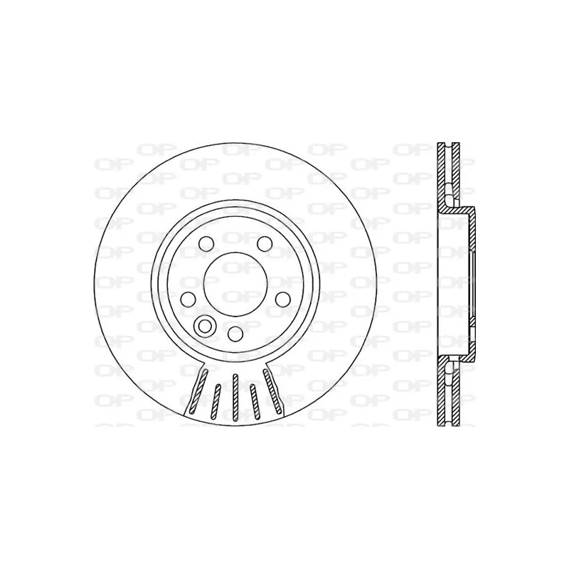 Jeu de 2 disques de frein avant OPEN PARTS BDR1900.20