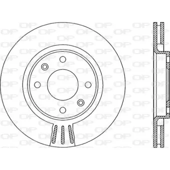 Jeu de 2 disques de frein avant OPEN PARTS BDR1901.20