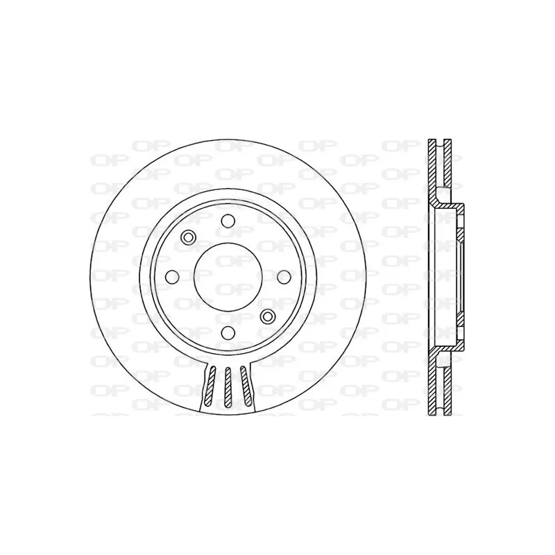 Jeu de 2 disques de frein avant OPEN PARTS BDR1901.20