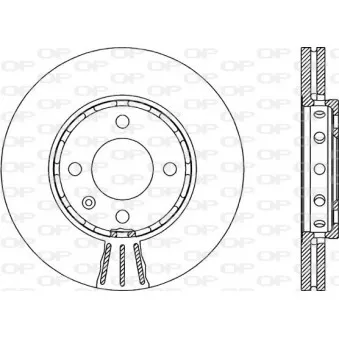 Jeu de 2 disques de frein avant OPEN PARTS BDR1905.20