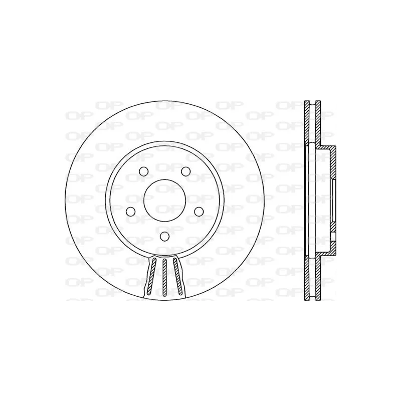Jeu de 2 disques de frein avant OPEN PARTS BDR1912.20