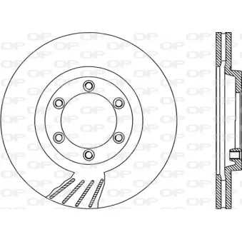 Jeu de 2 disques de frein avant OPEN PARTS BDR1913.20