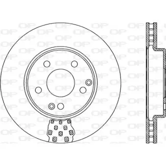Jeu de 2 disques de frein avant OPEN PARTS BDR1916.20