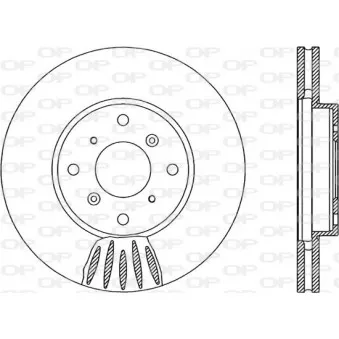 Jeu de 2 disques de frein avant OPEN PARTS BDR1918.20