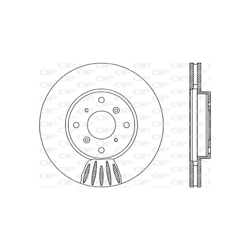 Jeu de 2 disques de frein avant OPEN PARTS BDR1918.20