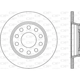 Jeu de 2 disques de frein arrière OPEN PARTS BDR1923.10