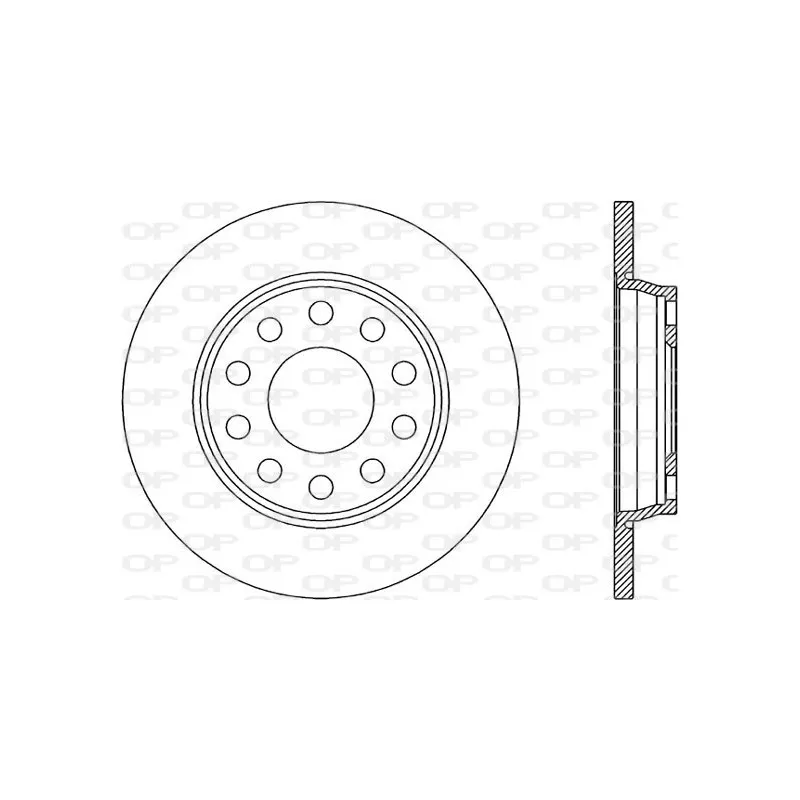 Jeu de 2 disques de frein arrière OPEN PARTS BDR1923.10