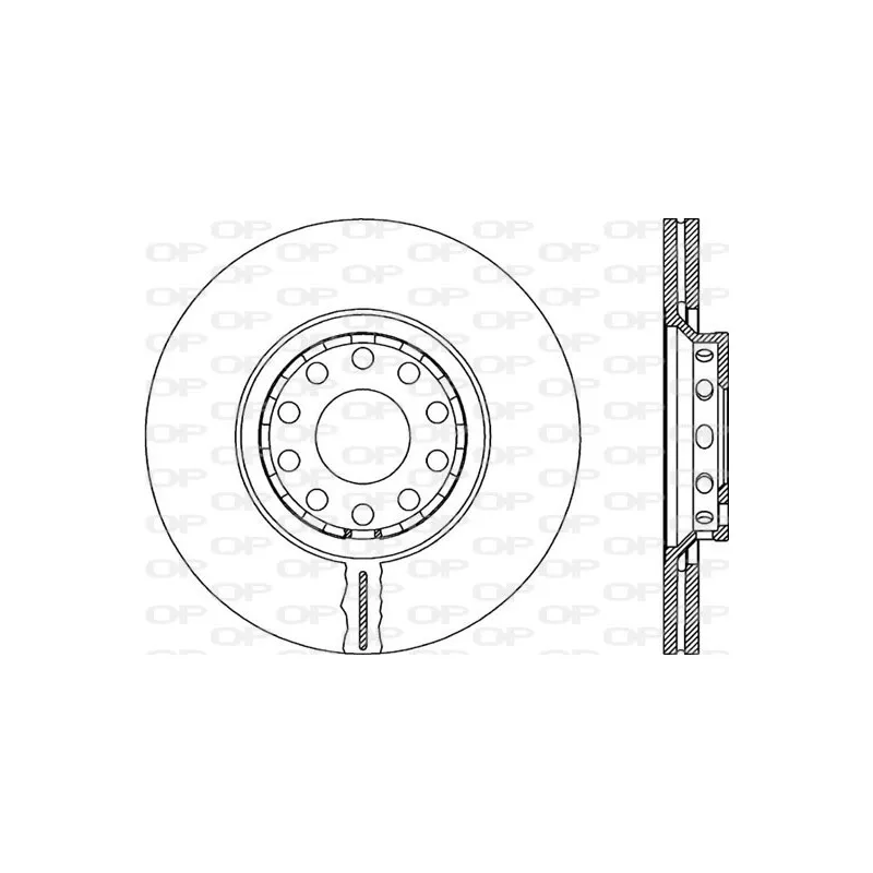 Jeu de 2 disques de frein avant OPEN PARTS BDR1924.20