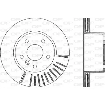Jeu de 2 disques de frein avant OPEN PARTS BDR1925.20