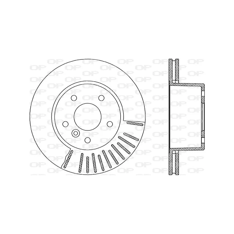 Jeu de 2 disques de frein avant OPEN PARTS BDR1925.20