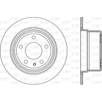 Jeu de 2 disques de frein arrière OPEN PARTS