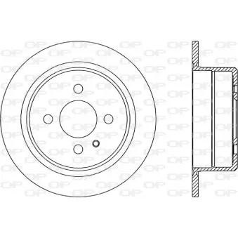 Jeu de 2 disques de frein arrière OPEN PARTS BDR1928.10