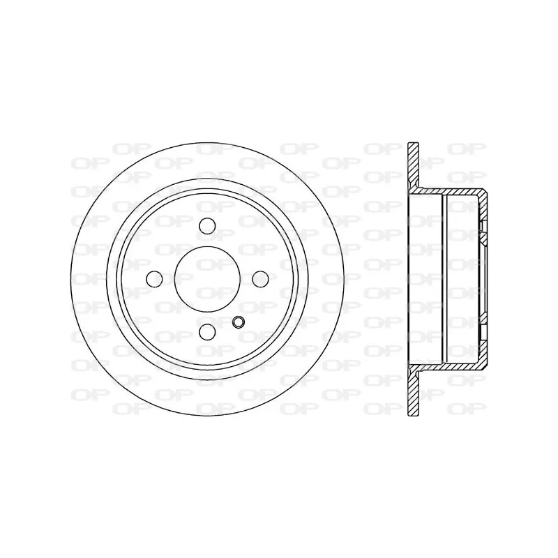 Jeu de 2 disques de frein arrière OPEN PARTS BDR1928.10