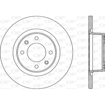 Jeu de 2 disques de frein arrière OPEN PARTS BDR1931.10