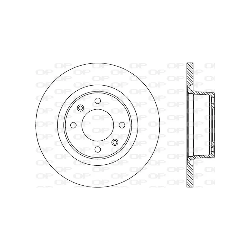 Jeu de 2 disques de frein arrière OPEN PARTS BDR1931.10