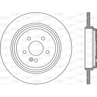 Jeu de 2 disques de frein arrière OPEN PARTS BDR1934.10