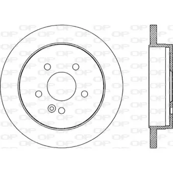 Jeu de 2 disques de frein arrière OPEN PARTS BDR1935.10