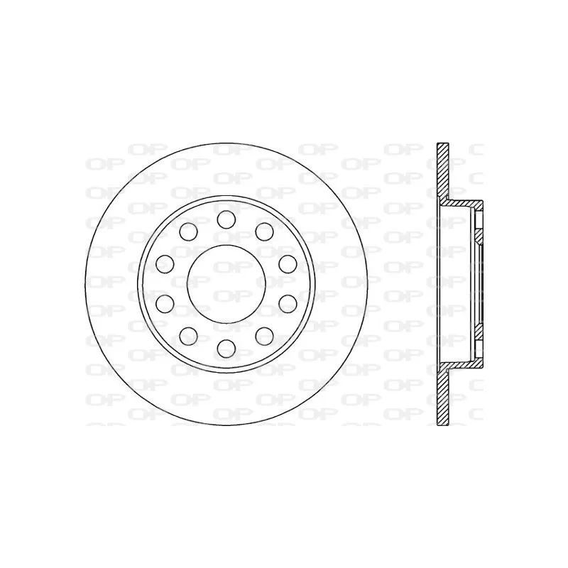 Jeu de 2 disques de frein arrière OPEN PARTS BDR1939.10