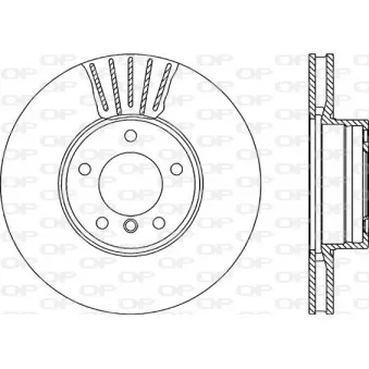 Jeu de 2 disques de frein avant OPEN PARTS BDR1940.20
