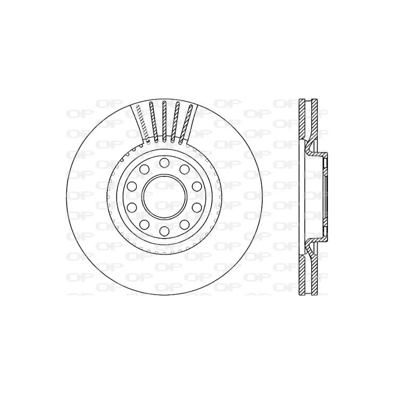 Jeu de 2 disques de frein avant OPEN PARTS BDR1942.20