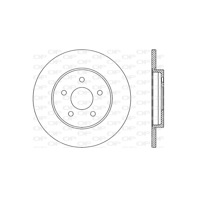 Jeu de 2 disques de frein arrière OPEN PARTS BDR1948.10