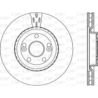 Jeu de 2 disques de frein avant OPEN PARTS BDR1957.20