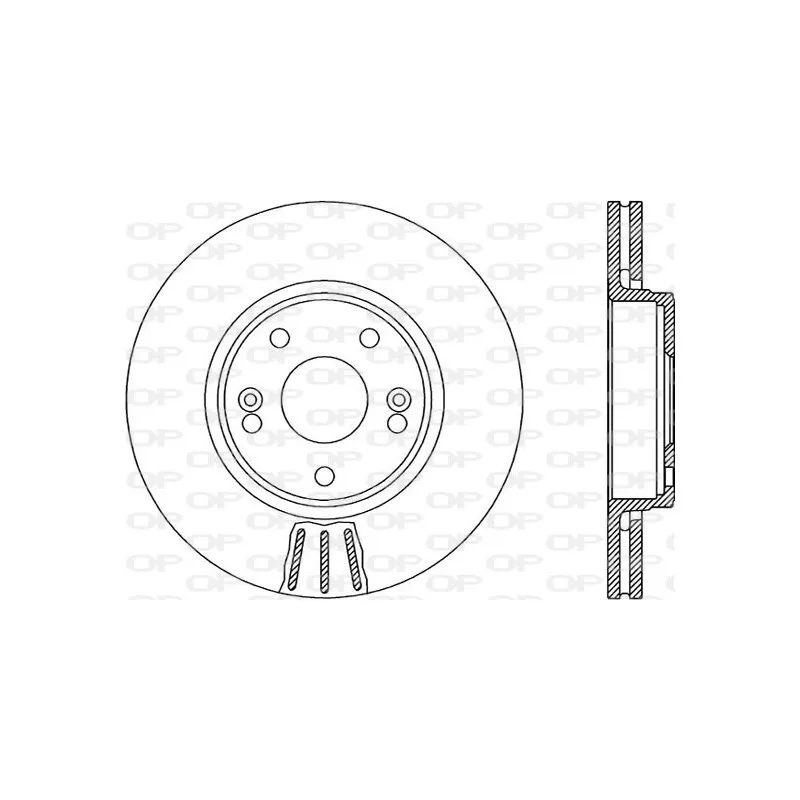 Jeu de 2 disques de frein avant OPEN PARTS BDR1958.20