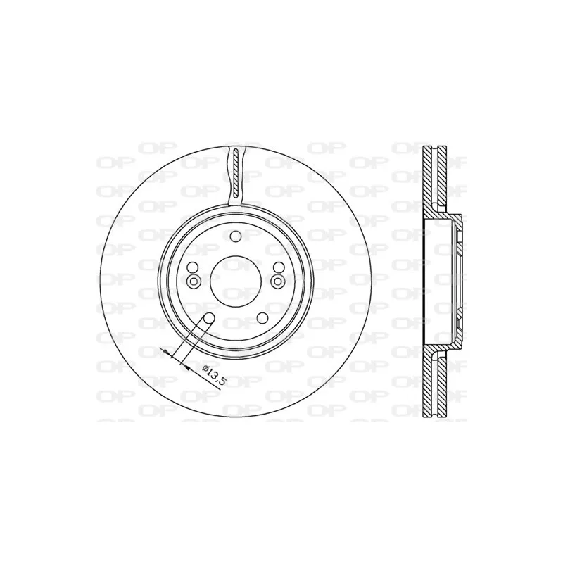Jeu de 2 disques de frein avant OPEN PARTS BDR1961.20