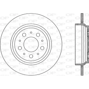 Jeu de 2 disques de frein arrière OPEN PARTS BDR1963.10