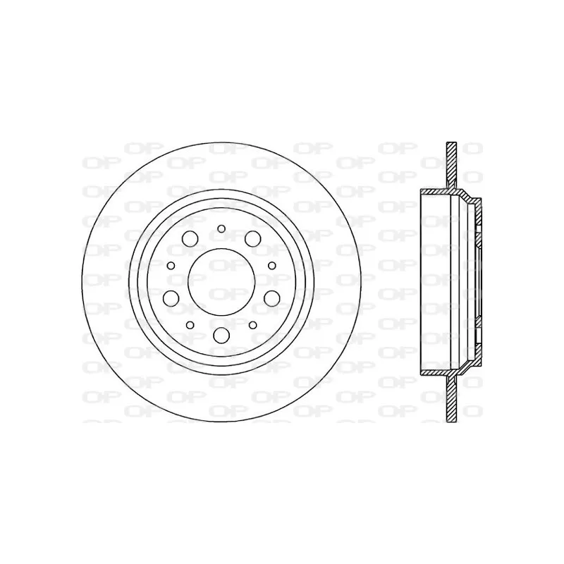 Jeu de 2 disques de frein arrière OPEN PARTS BDR1963.10