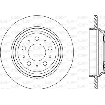 Jeu de 2 disques de frein arrière OPEN PARTS BDR1964.10