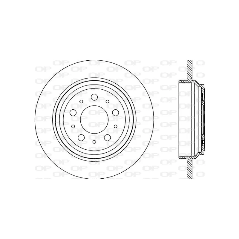 Jeu de 2 disques de frein arrière OPEN PARTS BDR1964.10