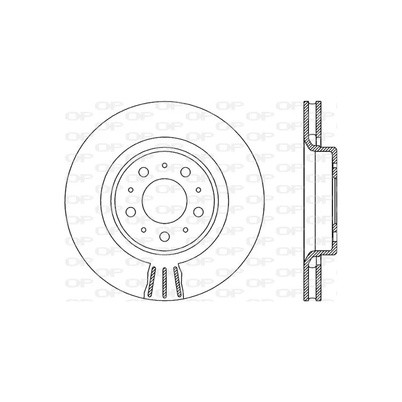 Jeu de 2 disques de frein avant OPEN PARTS BDR1965.20
