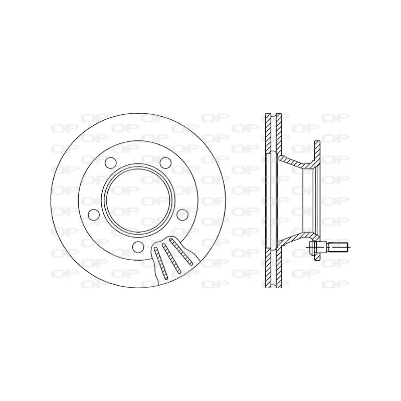 Jeu de 2 disques de frein avant OPEN PARTS BDR2004.20