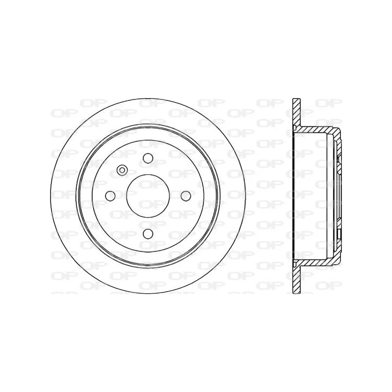 Jeu de 2 disques de frein arrière OPEN PARTS BDR2012.10