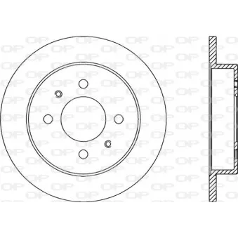 Jeu de 2 disques de frein arrière OPEN PARTS BDR2016.10